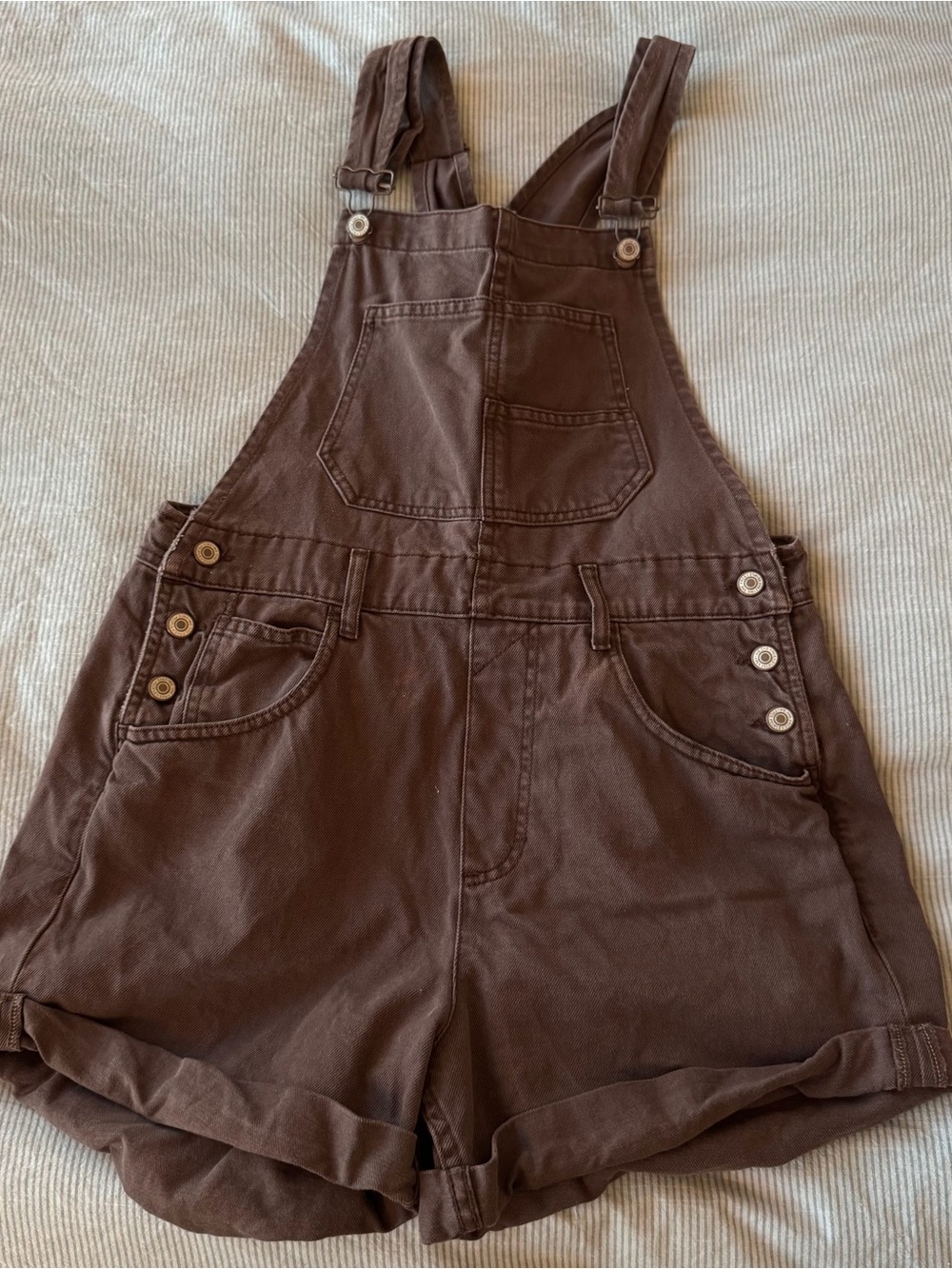 We the Free Ziggy Brown Short Overalls